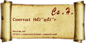 Csernai Hágár névjegykártya